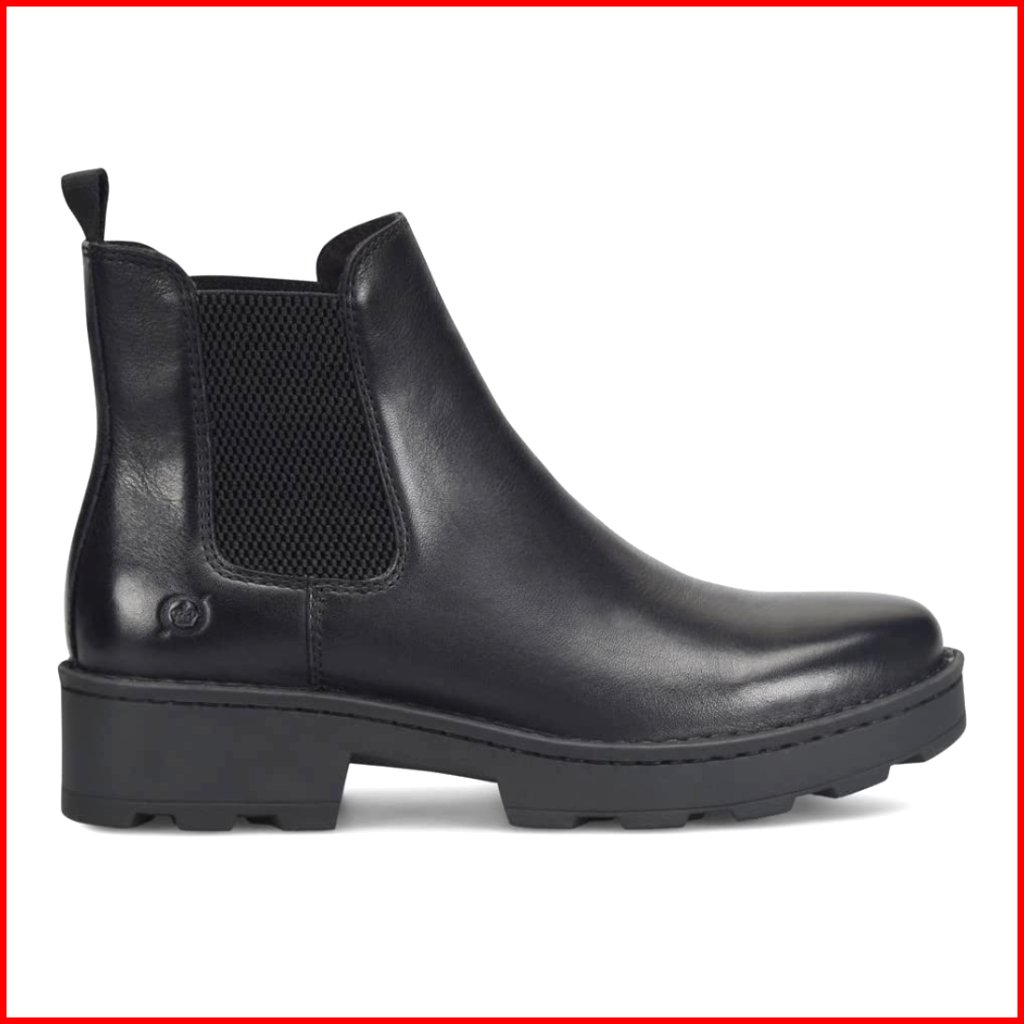 Suede Chelsea Boots Block Heel Pull-On Ankle Boots Casual Wear